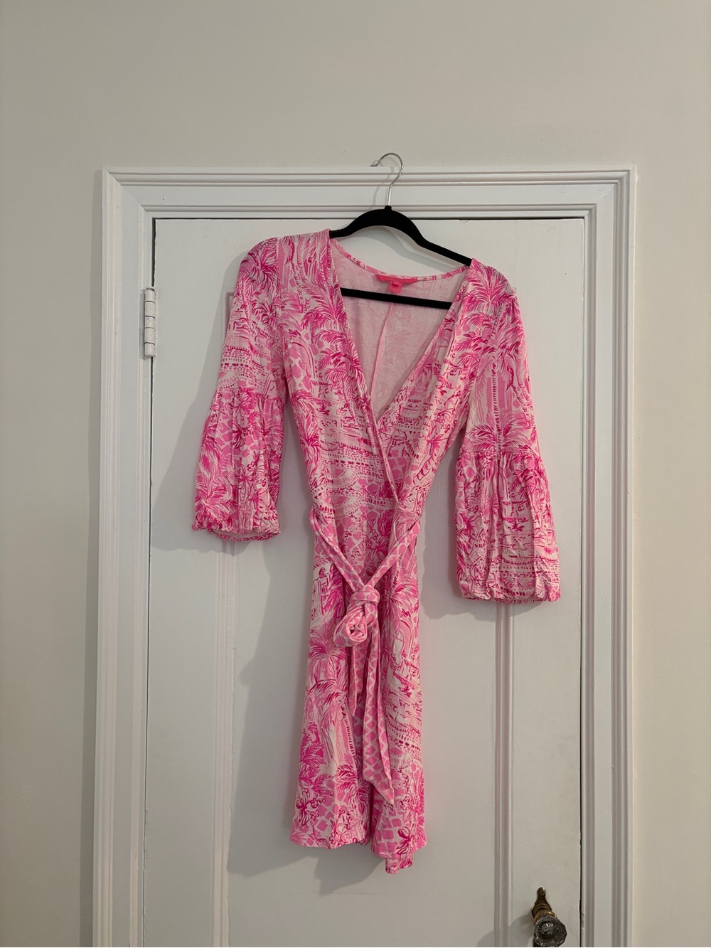 Lilly Pulitzer Pink Floral Wrap Dress